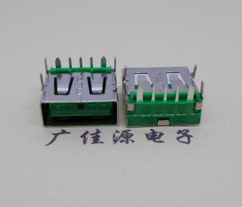 顺德5A大电流 快充接口 USB5p绿胶芯 常规母座