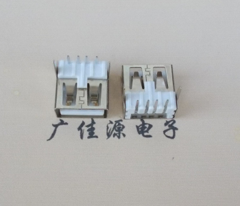 顺德 USB2.0 AF 90度 直插脚 无后盖 平口铜壳