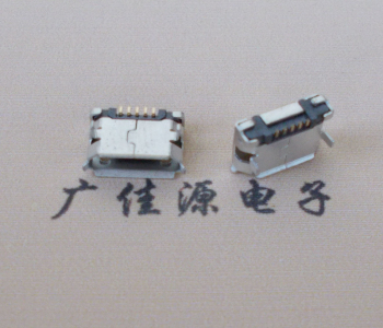 顺德Micro USB卷口 B型(无柱）插板脚间距6.4普通端子