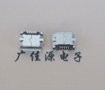 顺德MICRO USB 5Pin母座 贴板封装接口 卷边镀雾锡