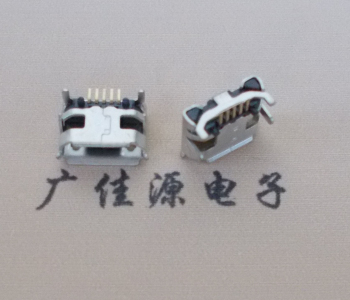 顺德Micro USB母座牛角间距7.2x6.6mm加长端子定位柱
