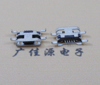 顺德MICRO USB 5PIN接口 沉板1.6MM 四脚插板无导位