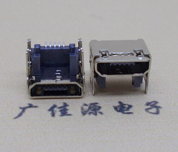 顺德MICRO USB 5P母座 SMT垫高 L=4.15双壳