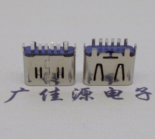顺德Type-C6P母座立插H=6.25连接器