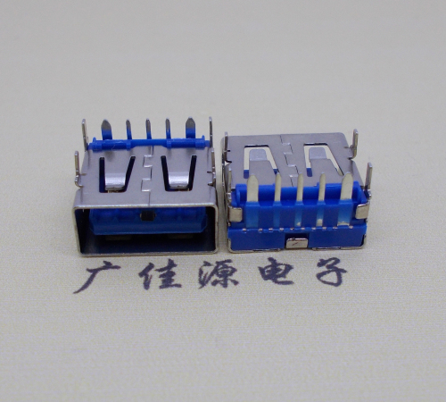 顺德 USB5安大电流母座 OPPO蓝色胶芯,快速充电接口