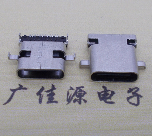 顺德卧式type-c24p母座沉板1.1mm前插后贴连接器