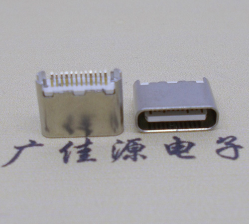 顺德type-c24p母座短体6.5mm夹板连接器