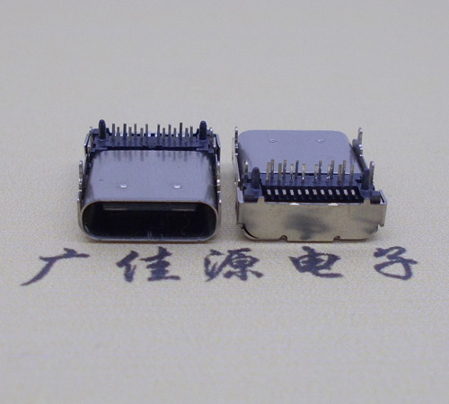 顺德卧式type-c24p母座长9.8mm 板上型usbtype-c24p母座接口