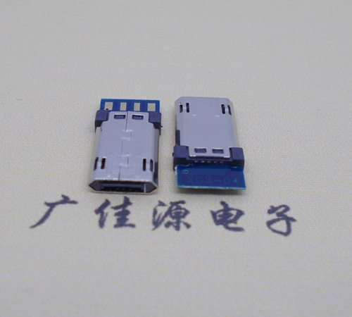 顺德迈克micro usb 正反插公头带PCB板四个焊点