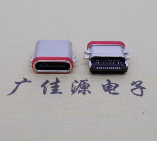 顺德usb 3.1type-c24p母座沉板1.0mm前插后贴防水