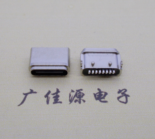顺德卧式有定位柱type c8p母座防水充电带数据