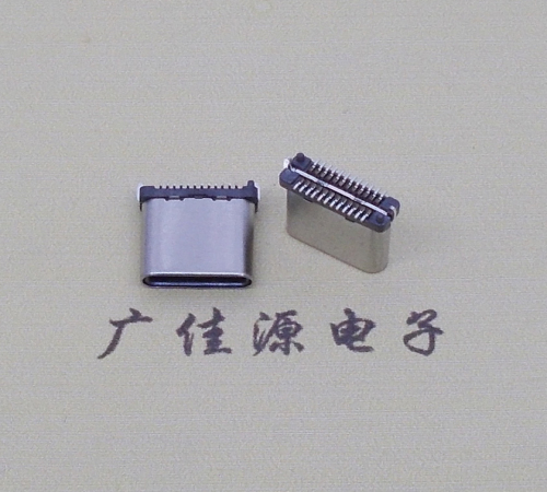 顺德USB TYPE-C接口短体24P公头立式贴板高度H=8.0mm 高速数据传输快充电款