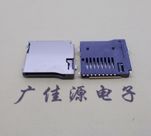 顺德 厂家直销TF-卡座9p自弹网络储存卡座尺寸规格齐全