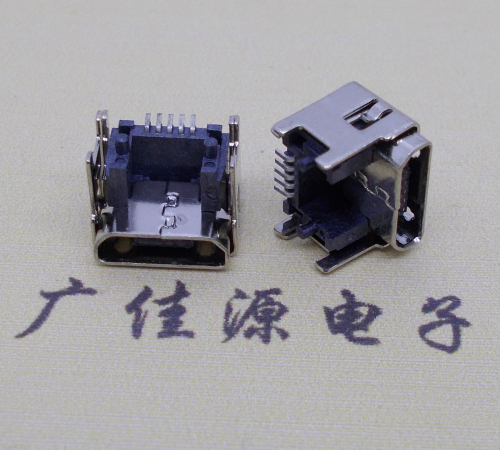 顺德MICRO USB5pin加高母座 垫高1.55/2.5/3.04/4.45尺寸接口