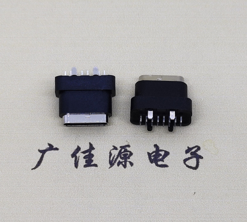 顺德type c16pin防水连接器.点胶防水IPX7等级.立式接口母座